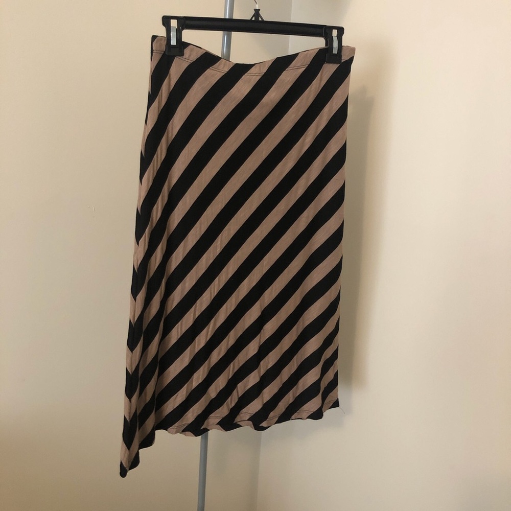 Striped midi skirt